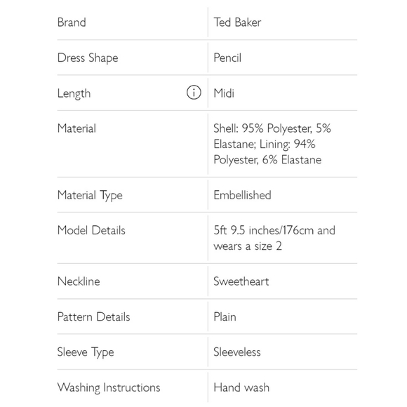 TED BAKER | Mally Embellished Strap Bodycon Dress - Picture 4 of 5